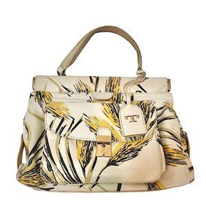 TORY BURCH RARE Wheat Priscilla Leather Tote W Dust Bag